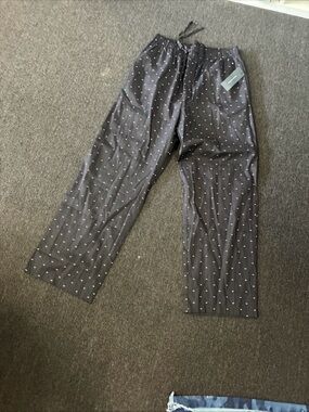 Tommy Hilfiger Men's Poplin Sleep Pants Size L Black NWT New Retail $42